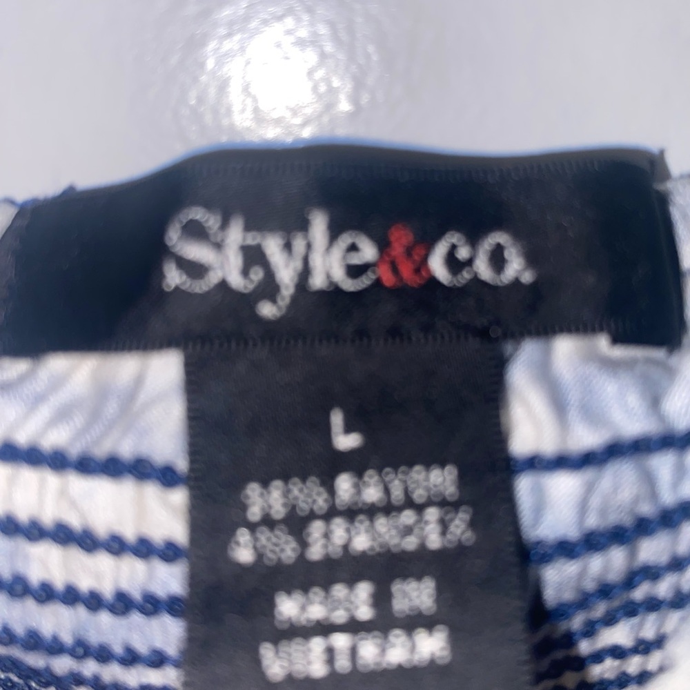 Style & Co. Blue Spaghetti Strap Maxi Sundress. 241 - Picture 2 of 2